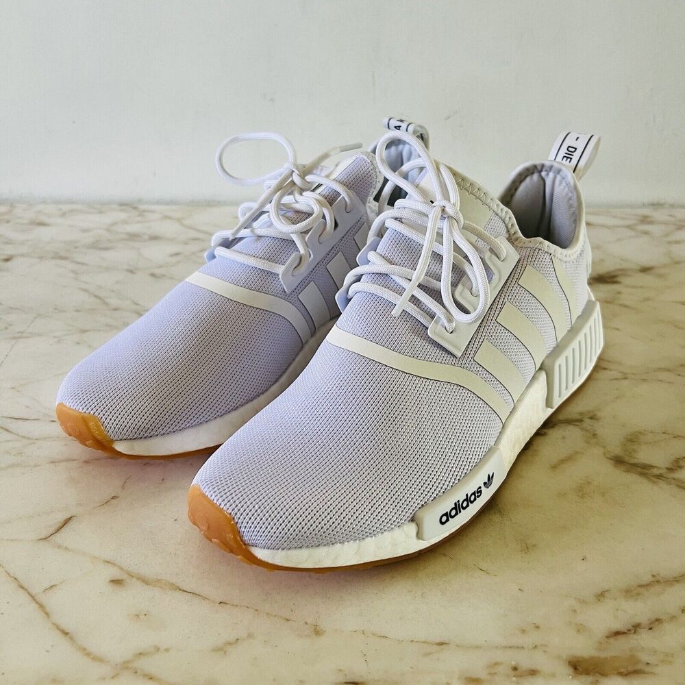 ADIDAS NMD R1 Primeblue Sneakers Cloud White / Cloud White / Gum - US 7 M (8 W)